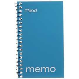 Mead Memo Book, College Ruled, 5 x 3 Inches, Wirebound, 60 Sheets, Assorted (45534)