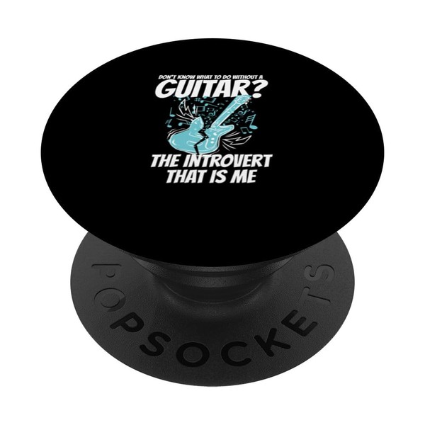Introvert Guitarist Humors Musician Play Guitar Strings PopSockets Standard PopGrip