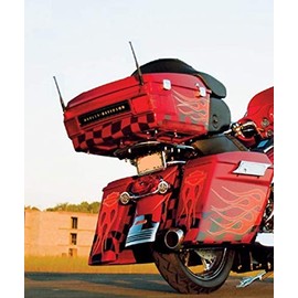 2-Pack Short Whip Metal AM/FM/XM CB Antenna Mast for Harley Davidson 6 3/4 inch New