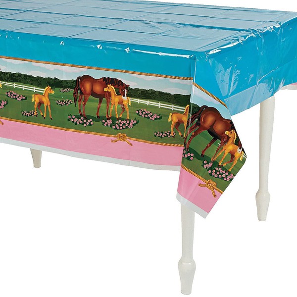 Fun Express MARE & FOAL TABLECOVER - Party Supplies - 1 Piece