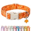 Maca Bates Fall Dog Collar Red Maple Leaf Print Autumn