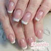 French Style False Nails, Short Stick on Nails, 24pcs Square