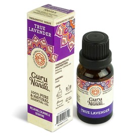 GuruNanda Lavender Essential Oil - Pure Therapeutic Grade Oil for Stress Relief, Calm and Relaxed Sleep, Soothing Oil for Diffuser, 15 ml