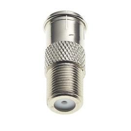 Quick Coupling F Connector, Pack of 5 - 75 Ohm, Nickel-Plated Zinc Housing, Male Plug, Adapter Sleeve, Converter for Satellite FM Coax Cable Antenna