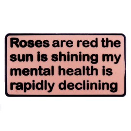 MayiXiang Pink Mental Health Awareness Brooch Pin