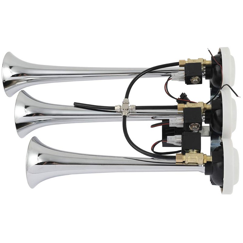 Ineedup 12V 150db 3 Trumpet Electric Truck Train Car Air