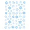 Beistle 4-Sheet Snowflake Stickers, Blue/Grey/White Winter Season Decorations, Snowy Decor
