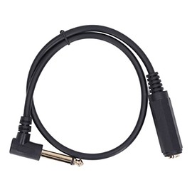 0.5M 1/4" Cable de Extensión, 6.35mm 1/4" Mono ángulo Recto Macho a Hembra Cable de Extensión de Audio, para Amplificadores, Instrumentos, Micrófono, Guitarra
