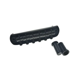 Electric Guitar Bridge Assembly with Barrel Saddles (Fixed Saddle Height) with Modern 52.5mm String Spacing for Jaguar/Jazzmaster Black