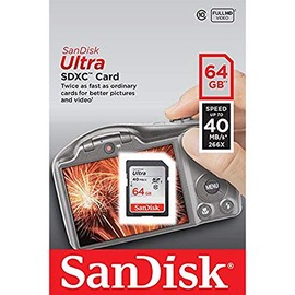 SanDisk Ultra 64GB Class 10 SDXC Memory Card Up To 40MB/s-SDSDUN-064G-G46 [Older Version]