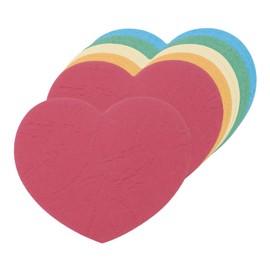 sourcing map 150PCS Heart Paper Cutouts 2.5 Inch Assorted Color Heart Shaped Cut Outs for Valentine's Day Classroom Bulletin Board DIY Craft（Blue Green Red Yellow Beige)