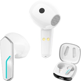 Gabba Goods TrueBuds Echo Wireless Earbuds, 12Hrs Playtime, LED Power Display, Bluetooth 5.3, Long Distance Connection, Touch Controls, Voice Assistant Compatible, LED in-Ear Earbuds.