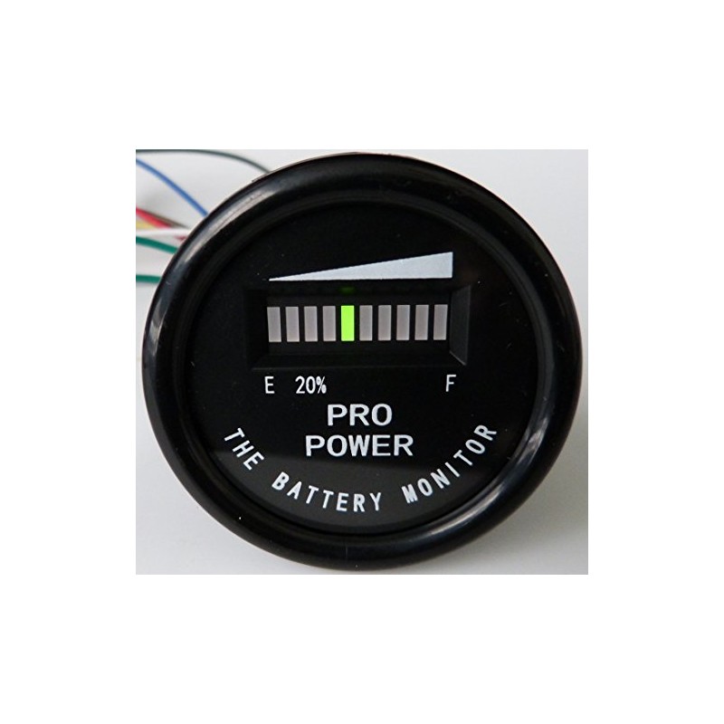 PRO12-48M ProPower's 48 Volt Battery Indicator, Meter for Golf Cart