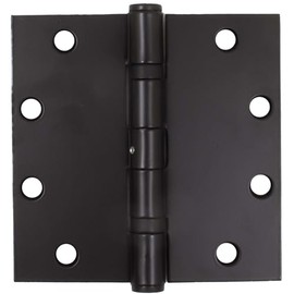 Stone Harbor Hardware Heavy-Duty Commercial Grade Ball Bearing Hinge, Non-Removable Hinge, 5 Inches, Square Corner, .145 Gauge, Matte Black