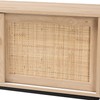 Baxton Studio Amelia Sideboard and Server, 2-Drawer, Natural Brown/Black
