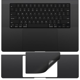 CaseBuy Palm Rest Protector Vinyl Skin Sticker for 2024 2023 M4 M3 Pro/Max MacBook Pro 16 inch A3403 A3186 A2991 with Touch-ID Scratch-Resistant Wrist Rest Cover -Space Black