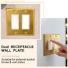 Zonon 4 Pack Gold Outlet Covers 4.6" x 4.6", Double