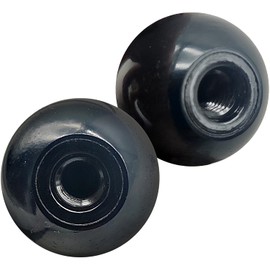 DOJA INDUSTRIAL Plastic Ball Knob M6 Pack 5 Ball Knob Thread Lever Plastic Ball Knobs Ball Head Handles Internal Thread Handle Ball Handle Black Gear Knob Ball Handle