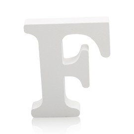 GLADFRESIT 1 Pcs Decorative Wood Letters for Crafts, Standing Letters Alphabet Letters for Children Baby Name Wedding Birthday Party Home Wall Decoration 4"