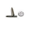 TWO 1 1/4 INCH SILVER COLOR BULLET BOLO TIPS CF494/112224