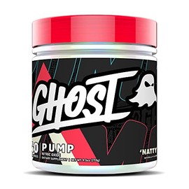 GHOST  Pump Nitric Oxide Powder, Natty - 40 porciones - Suplementos de pre-entrenamiento sin azúcar y estimulantes - L-citrulina, nitrato de arginina 