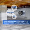 Abestorm 540CFM Crawlspace Ventilation Fans IP-55 Grade Basements Vent Fan