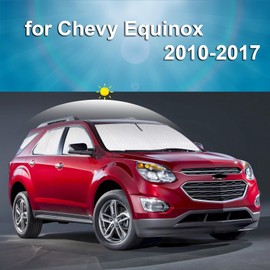 KMF 8pcs Thicken Sun Shades for Chevy Equinox 2010-2017 Accessories, Chevrolet Full Car Window Covers Sunshade for Windshield Side Rear, UV Block and Blackout Privacy for Car Camping Outdoor