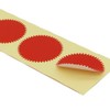 MDLG 100Pcs Blank Metallic Red Embossed Certificate Seals Stickers Scallop