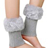 Women Girls Leg Warmers Warm Boot Cuffs Knitted Short Crochet