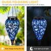 Solar Hanging Lantern Outdoor Lights, Tear-Shaped 15 LEDs Cool White