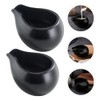 DOITOOL Mini Milk Pot Gravy Pourer Black Porcelain Gravy Boat