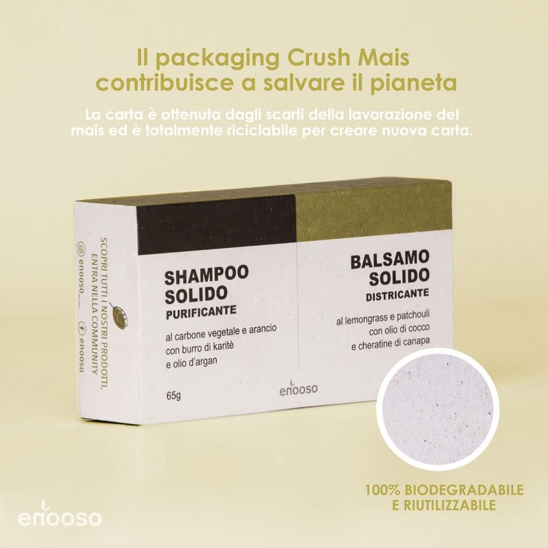 Enooso Solid Shampoo Bar Organic and Natural - 100% Handmade