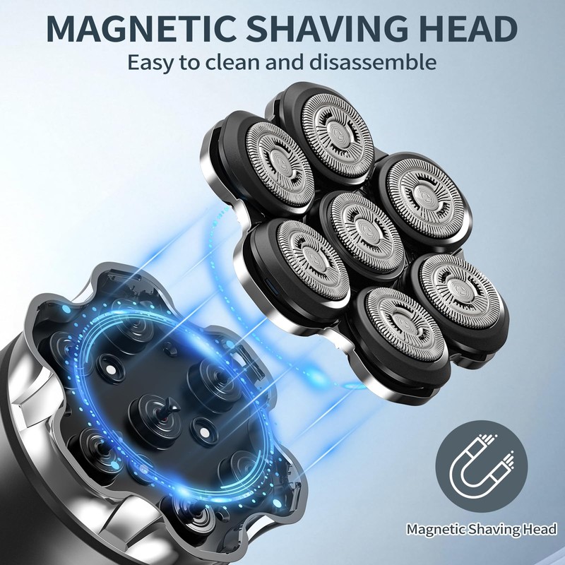 Elektrorasierer für Herren, 7D Rasierer, Glatze