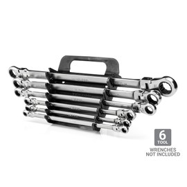 TEKTON 6-Tool Long Flex 12-Point Ratcheting Box End Wrench Holder (Black) | OWP23106 | Made in USA