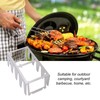 BBQ Skewer Rack Lightweight Portable Sturdy Structure Stainless Steel Wear