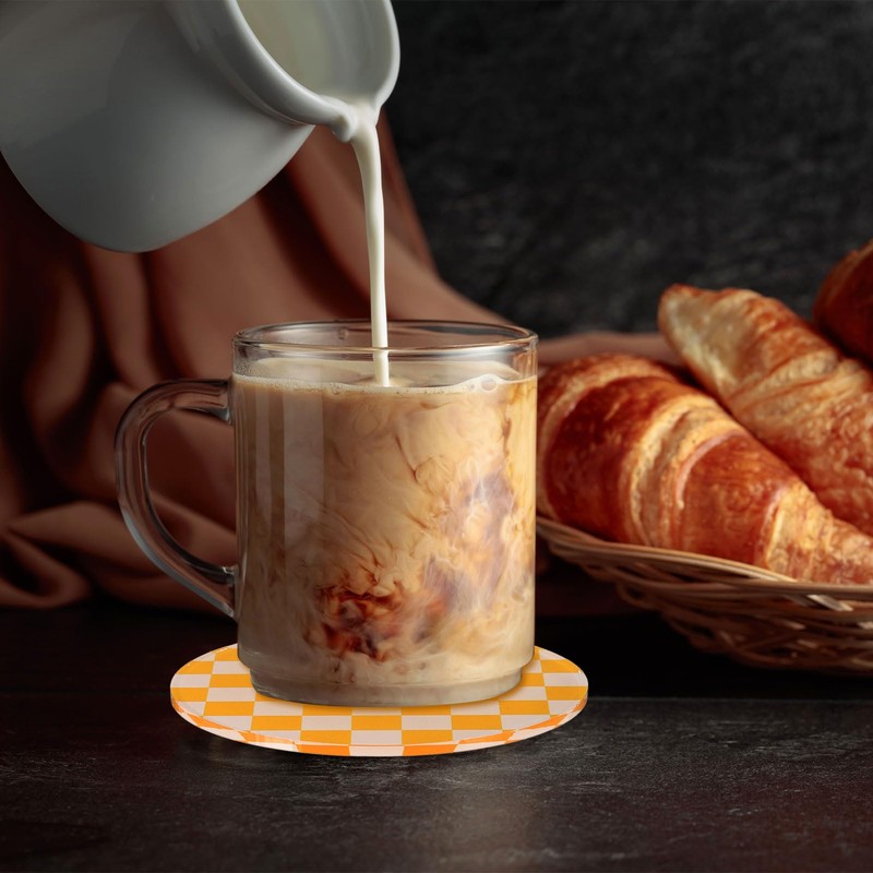 sourcing map 2pcs Acrylic Cup Coasters, Acrylic Drink Coaster Tabletop