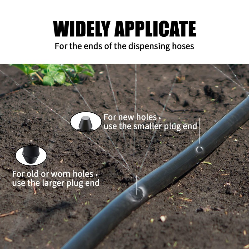 Honoson 200 Pieces Drip Irrigation Goof Plugs 1/4 Inch with