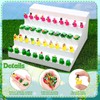 GGSTDDUP 80 Pcs Mini Resin Animals, Tiny Ducks Miniature Flamingo