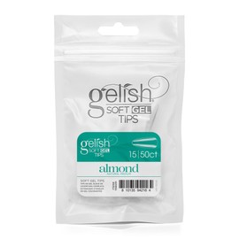 Gelish Soft Gel Tips. Medium Almond Size 15, 50 Ct. Refill