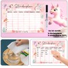 JOYEASE Unicorn Timetable Wipeable Magnetic with Pen - Timetable Children