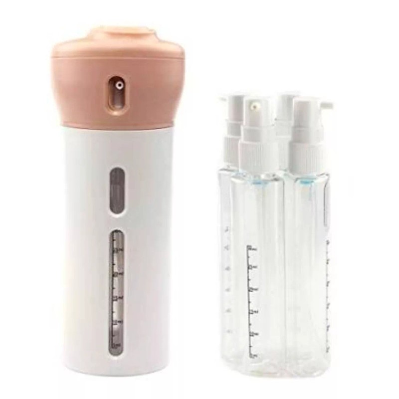 CL Dispensador Viaje Con 4 Tanques Ideal Shampo Gel Crema