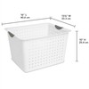 Sterilite Sterilite 6-Pack Ultra Basket, Open Plastic Bins, Countertop, Cabinet