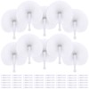 Aodaer Paquete de 60 ventiladores redondos plegables de papel blanco