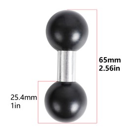 FPN Double 1" Ball Mount, 1'' Ball to 1'' Ball Adapter Compatible with RAM Mounts B Size Double Socket Arm