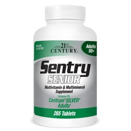21st Century 21st Century Sentry Senior Adults 50+ Multivitamin & Multimineral Tablets (265 Count), Essential Minerals and Vitamins for Women & Men, Daily Adult Multivitamin Supplement, Non-GMO, Gluten-Free