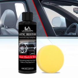 Laxmorph Plastic Restorer - Car Trim Restorer,Cars Ceramic Plastic Coating Trim Restore, Shines & Protects Plastic, Vinyl & Rubber Surfaces,2packs