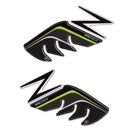 labelbike - 3D Resin Tank Side Protectors Compatible with Kawasaki Z900 2 Piece Grey and Green Graphics