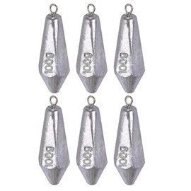 QualyQualy Ground Lead Fishing Dropshot Lead Sinker Drop Shot Lead Weights Fishing Accessories Fishing Lead Set Lead Weights for Freshwater Casting Fishing Bass Trout Catfish 80 g 6 Pieces