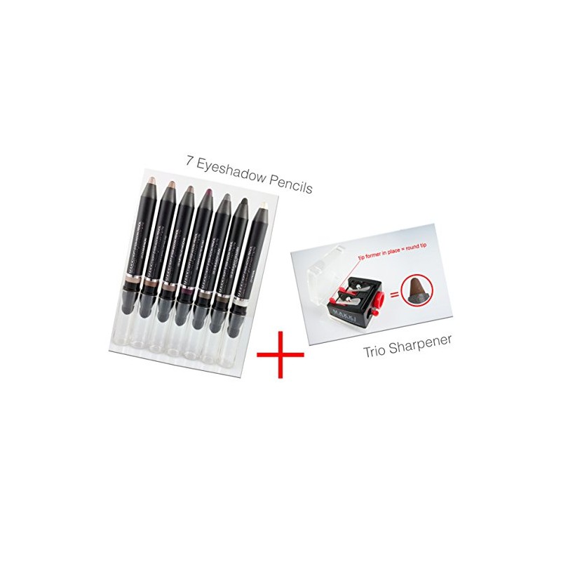 All Seven Eyeshadlow/Eyeliners shades plus Free Trio Sharpener Colour Eye