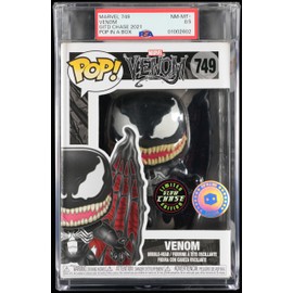 Comics: Venom™ Venom™ Collectible Vinyl Figure #749, Fully Encapsulated Bundle with Compatible Funko™ Pop!™ PSA Hard Protector Case, PSA Graded 8.5 NM-MT+